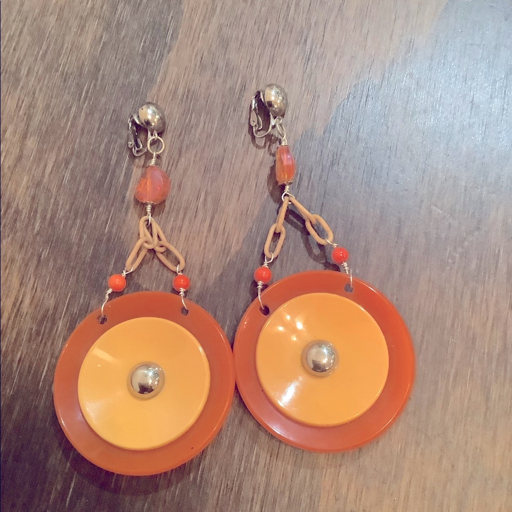 Vintage Bakelite Re-designed Clip Earrings